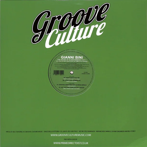 Bini, Gianni – House of Glass Remixes... 12INCH viršelis